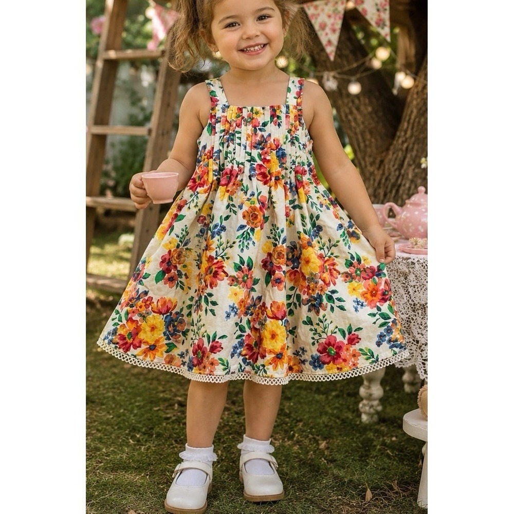 Shabby Chic Flower Sundress (Sz. 4T) Boutique Dress
